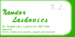 nandor laskovics business card